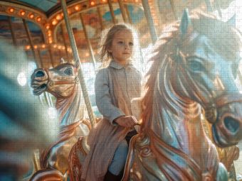 Produktbild: CALVENDO Puzzle Karussell | 1000 Teile Lege-Gr&ouml;&szlig;e 64x48cm Foto-Puzzle f&uuml;r gl&uuml;ckliche Stunden