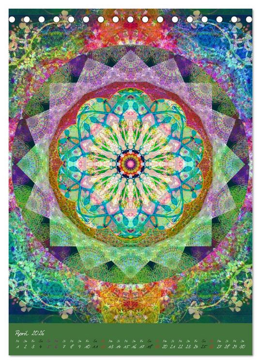 Produktbild: FLORALE MANDALAS (Tischkalender 2026 DIN A5 hoch), CALVENDO Monatskalender