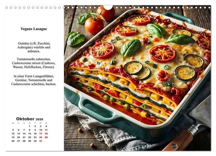 Produktbild: Green Delights - Ein Jahr voller veganer Gen&uuml;sse (Wandkalender 2026 DIN A3 quer), CALVENDO Monatskalender