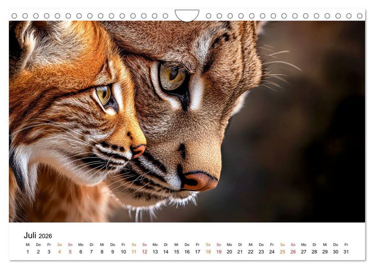 Produktbild: Luchse - die Stimme der Wildnis (Wandkalender 2026 DIN A4 quer), CALVENDO Monatskalender