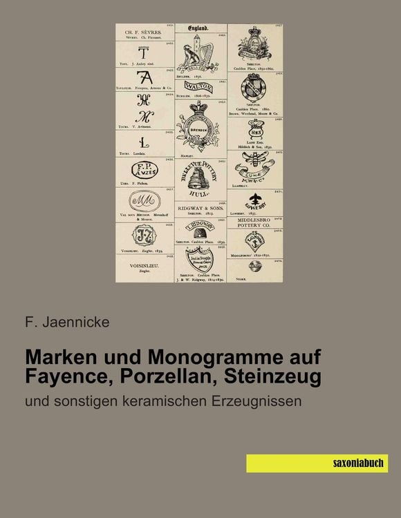 Produktbild: Marken und Monogramme auf Fayence, Porzellan, Steinzeug