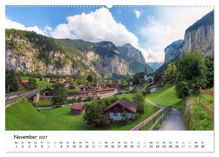 Produktbild: Faszination Berner Oberland - Wanderlust und Gipfelblick (hochwertiger Premium Wandkalender 2027 DIN A2 quer), Kunstdruck in Hochglanz