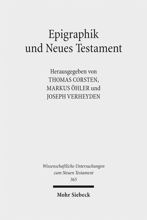 Produktbild: Epigraphik und Neues Testament
