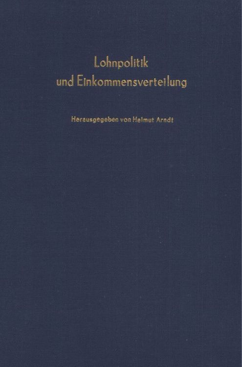 Produktbild: Lohnpolitik und Einkommensverteilung.
