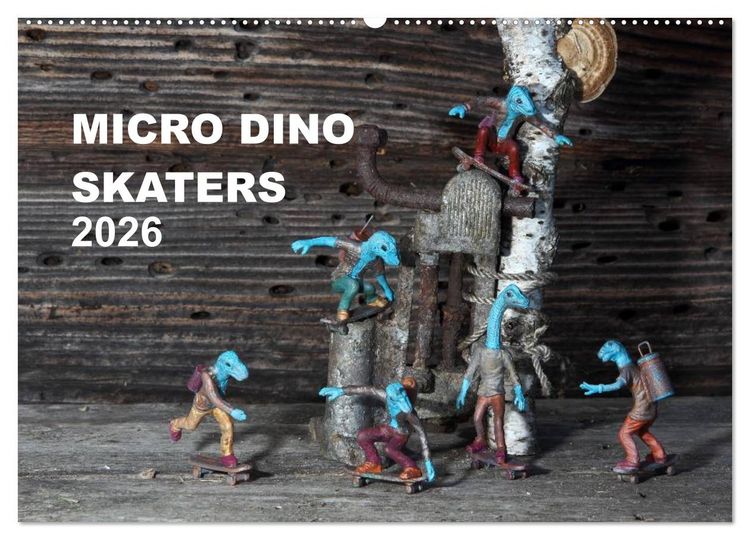 Produktbild: Micro Dino Skaters 2026 (Wandkalender 2026 DIN A2 quer), CALVENDO Monatskalender