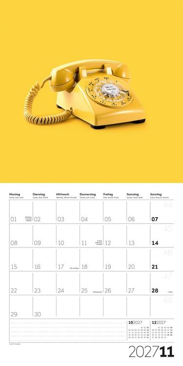 Produktbild: Die Farbe Gelb Kalender 2027 - 30x30 - Art12