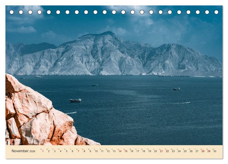 Produktbild: Musandam - Die omanische Exklave im geheimnisvollen Orient (Tischkalender 2026 DIN A5 quer), CALVENDO Monatskalender