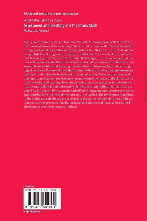 Produktbild: Assessment and Teaching of 21st Century Skills