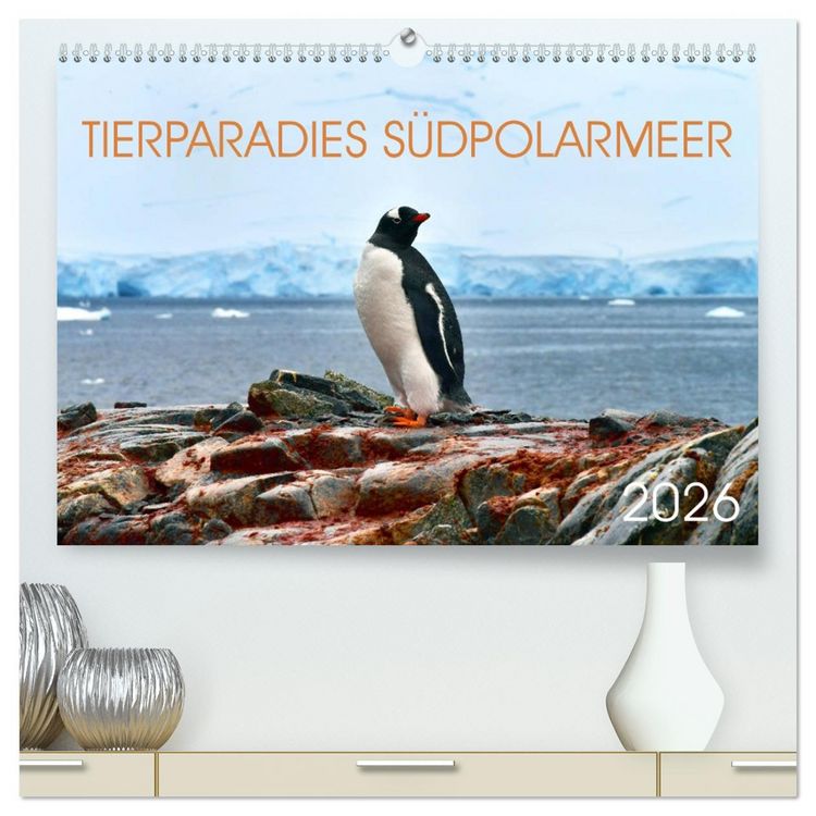 Produktbild: Tierparadies S&uuml;dpolarmeer (hochwertiger Premium Wandkalender 2026 DIN A2 quer), Kunstdruck in Hochglanz