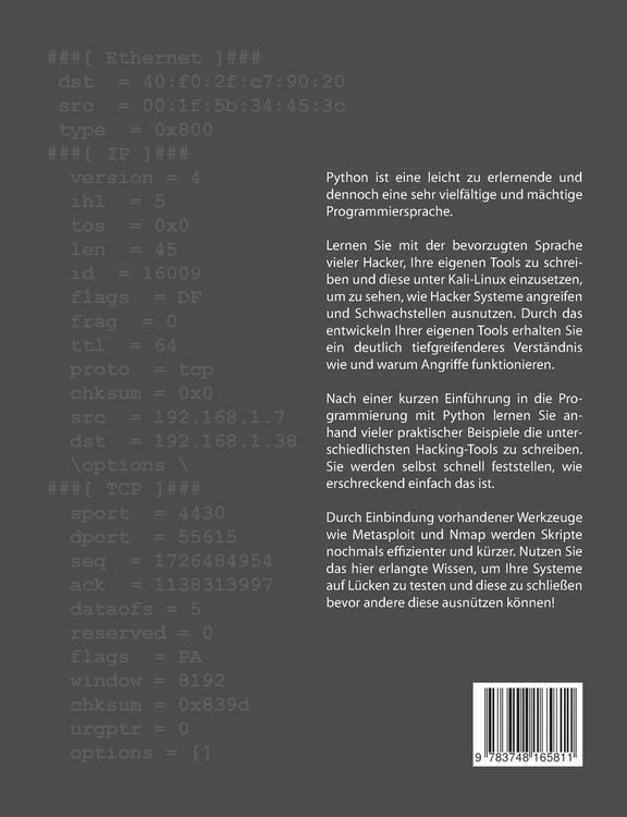 Produktbild: Hacken mit Python und Kali-Linux