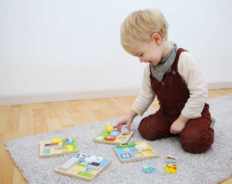 Produktbild: Holzpuzzle Bad, Schaukarton