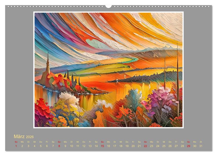 Produktbild: Expressionistische Landschaften (Wandkalender 2026 DIN A2 quer), CALVENDO Monatskalender