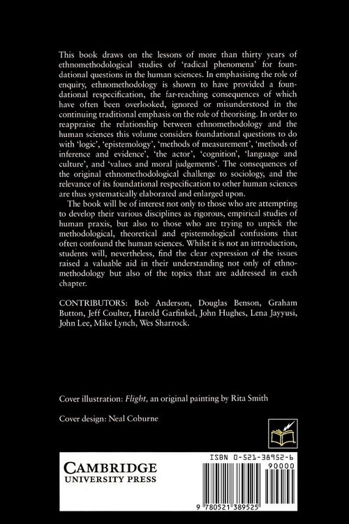 Produktbild: Ethnomethodology and the Human Sciences