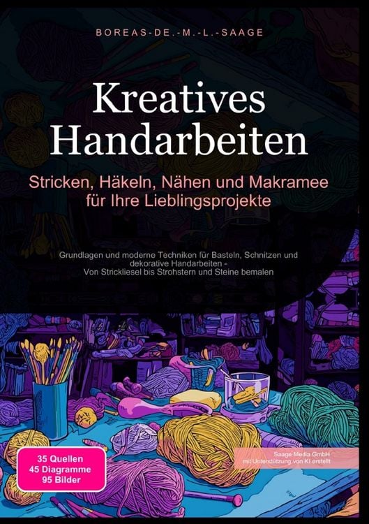 Produktbild: Handarbeit (DE) / Kreatives Handarbeiten: Stricken, H&auml;keln, N&auml;hen und Makramee f&uuml;r Ihre Lieblingsprojekte