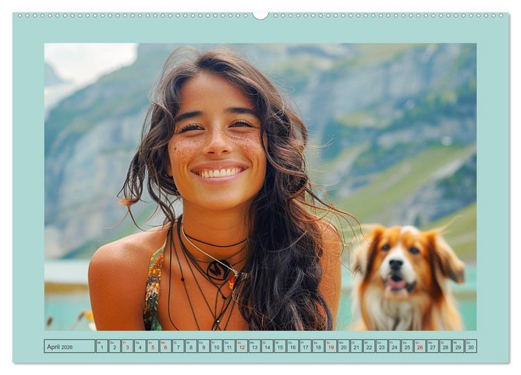Produktbild: Almwiesenm&auml;rchen. Zauberhafte Frauen und gute Laune in den Bergen (hochwertiger Premium Wandkalender 2026 DIN A2 quer), Kunstdruck in Hochglanz