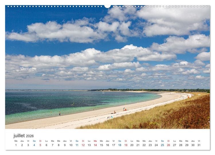 Produktbild: Cornouaille &Agrave; la d&eacute;couverte du Sud-Ouest de la Bretagne (Calendrier mural 2026 DIN A2 vertical) calendrier de bureau