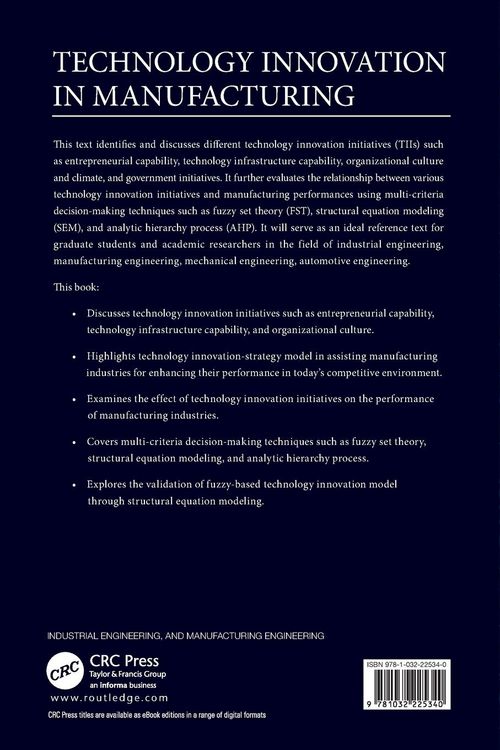 Produktbild: Technology Innovation in Manufacturing