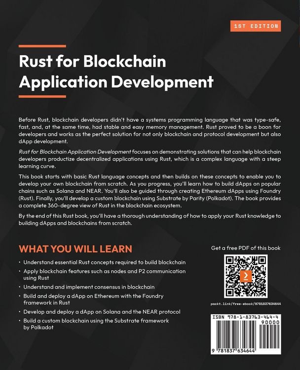 Produktbild: Rust for Blockchain Application Development