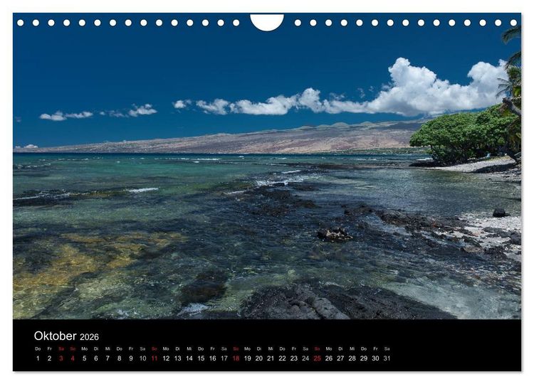 Produktbild: Hawaiianische Tr&auml;ume Big Island (Wandkalender 2026 DIN A4 quer), CALVENDO Monatskalender