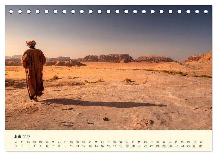 Produktbild: Jordanien Sand, Stein und Salz (Tischkalender 2027 DIN A5 quer), CALVENDO Monatskalender