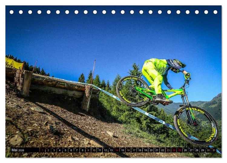 Produktbild: Downhill Racing (Tischkalender 2026 DIN A5 quer), CALVENDO Monatskalender