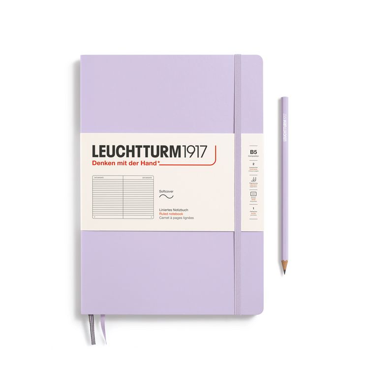 Produktbild: LEUCHTTURM1917 Notizbuch Composition (B5), Softcover, 123 nummerierte Seiten, Lilac, Liniert