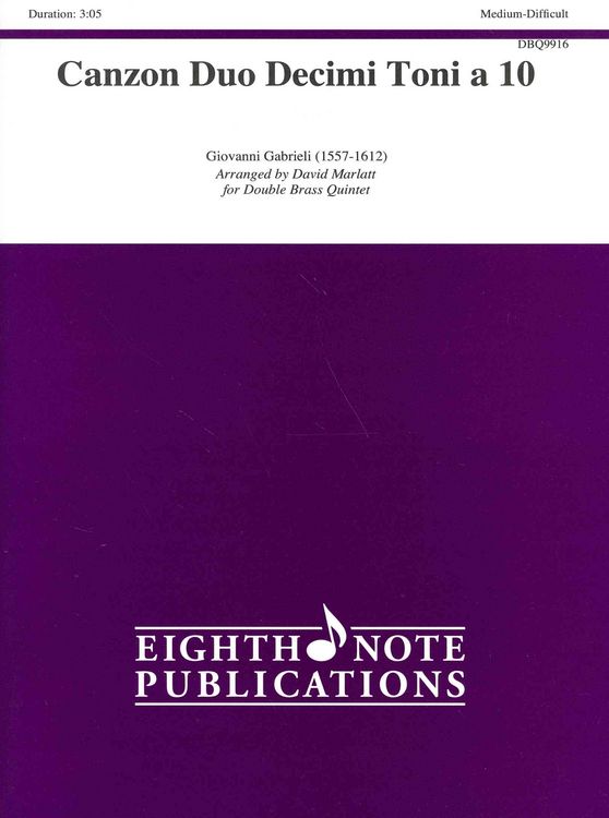 Produktbild: Gabrieli, G: Canzon Duo Decimi Toni a 10