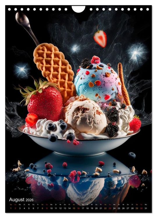 Produktbild: Desserts - S&uuml;&szlig;e K&ouml;stlichkeiten zum Dahinschmelzen (Wandkalender 2026 DIN A4 hoch), CALVENDO Monatskalender