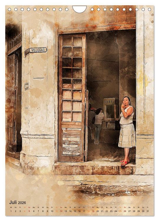 Produktbild: Cuba Retro Kalender (Wandkalender 2026 DIN A4 hoch), CALVENDO Monatskalender