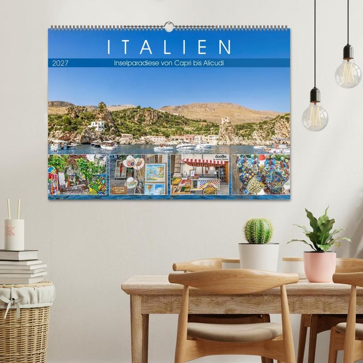 Produktbild: Italien - Inselparadiese von Capri bis Alicudi (Wandkalender 2027 DIN A2 quer), CALVENDO Monatskalender