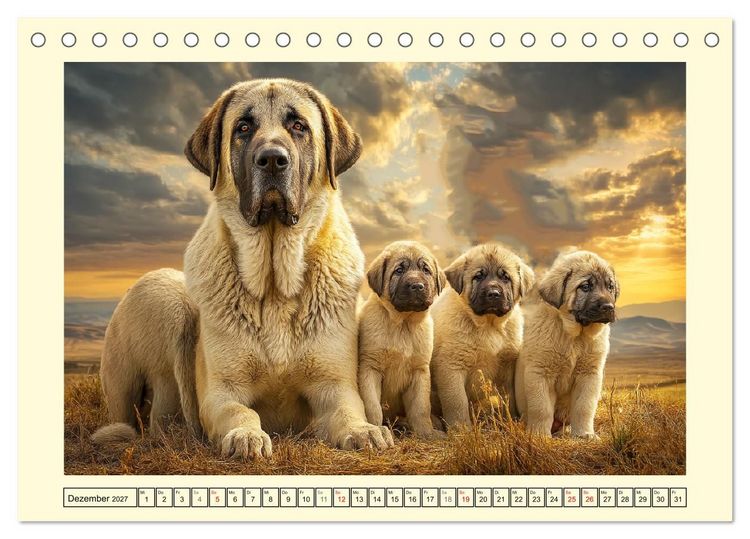 Produktbild: Kangal - Besch&uuml;tzer der Herde. Starke, selbstst&auml;ndige und furchtlose Hunde (Tischkalender 2027 DIN A5 quer), CALVENDO Monatskalender