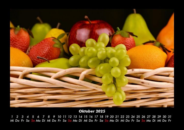 Produktbild: Obstkalender 2025 Fotokalender DIN A3