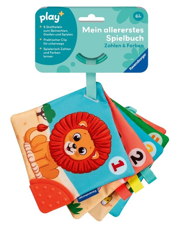 Produktbild: Play+ Mein allererstes Spielbuch: Zahlen und Farben (Stoffbuch) - ab 6 Monate
