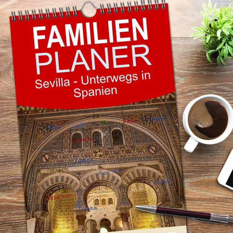 Produktbild: Familienplaner 2026 - Sevilla - Unterwegs in Spanien mit 5 Spalten (Wandkalender, 21 x 45 cm) CALVENDO