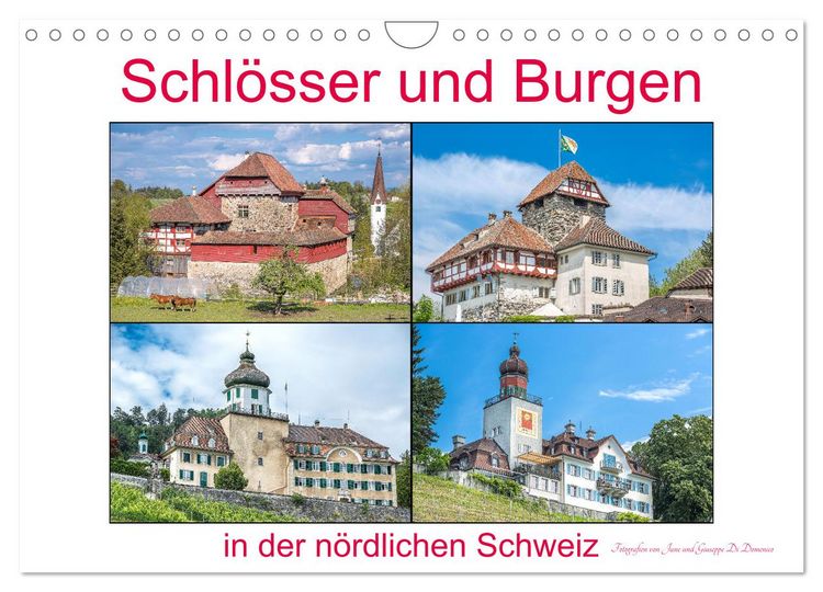 Produktbild: Schl&ouml;sser und Burgen in der n&ouml;rdlichen Schweiz (Wandkalender 2026 DIN A4 quer), CALVENDO Monatskalender