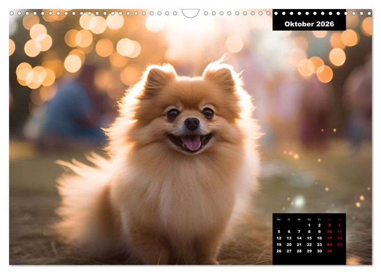 Produktbild: Zwergspitze - kleine Hunde, gro&szlig;e Pers&ouml;nlichkeiten (Wandkalender 2026 DIN A3 quer), CALVENDO Monatskalender