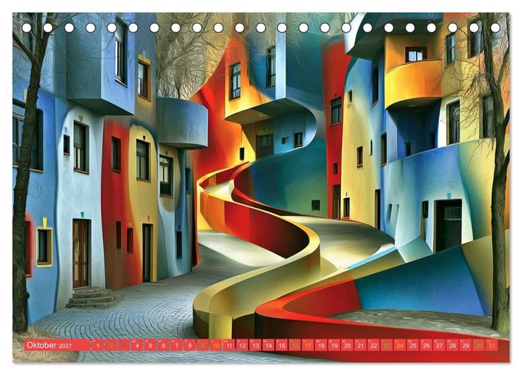 Produktbild: Das Paradies der tanzenden H&auml;user (Tischkalender 2027 DIN A5 quer), CALVENDO Monatskalender