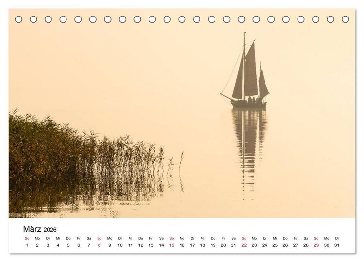 Produktbild: Fischland-Dar&szlig; - Stimmungsvolle Augenblicke (Tischkalender 2026 DIN A5 quer), CALVENDO Monatskalender