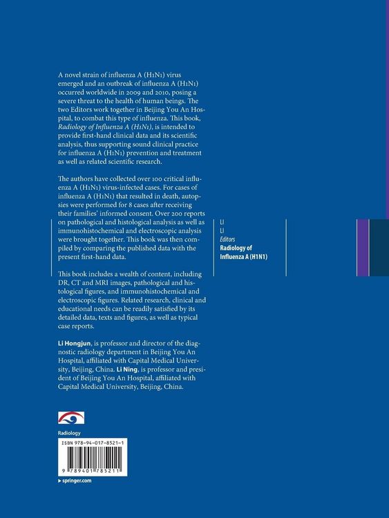 Produktbild: Radiology of Influenza A (H1N1)
