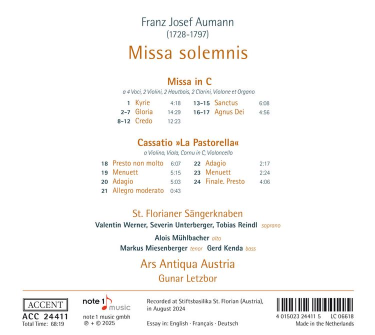 Produktbild: Letzbor/Ars Antiqua Austria/St. Florianer Sängerkn: Missa So