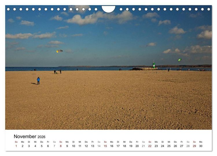Produktbild: Ostseeheilbad Travem&uuml;nde - L&uuml;becks sch&ouml;nste Tochter (Wandkalender 2026 DIN A4 quer), CALVENDO Monatskalender