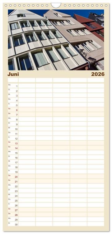 Produktbild: Familienplaner 2026 - Frankfurt am Main - Fassaden mit 5 Spalten (Wandkalender, 21 x 45 cm) CALVENDO