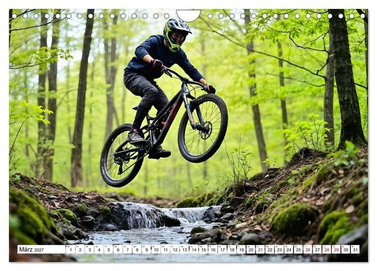 Produktbild: Elemental Ride. Mountainbike-Action durch Schnee, Matsch, Sonne und Laub (Wandkalender 2027 DIN A4 quer), CALVENDO Monatskalender