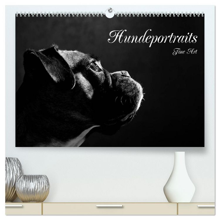 Produktbild: Hundeportraits Fine Art (hochwertiger Premium Wandkalender 2026 DIN A2 quer), Kunstdruck in Hochglanz
