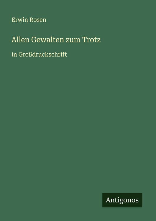 Produktbild: Allen Gewalten zum Trotz
