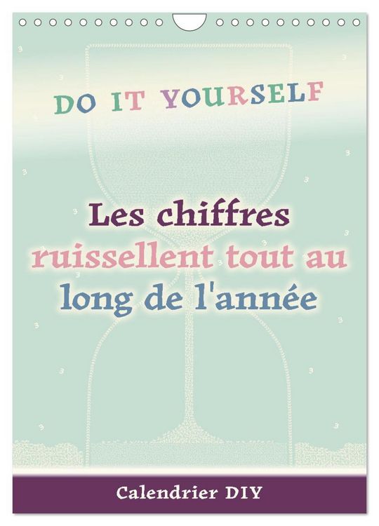 Produktbild: Les chiffres ruissellent tout au long de l'ann&eacute;e (Calendrier mural 2026 DIN A4 horizontal), CALVENDO calendrier mensuel