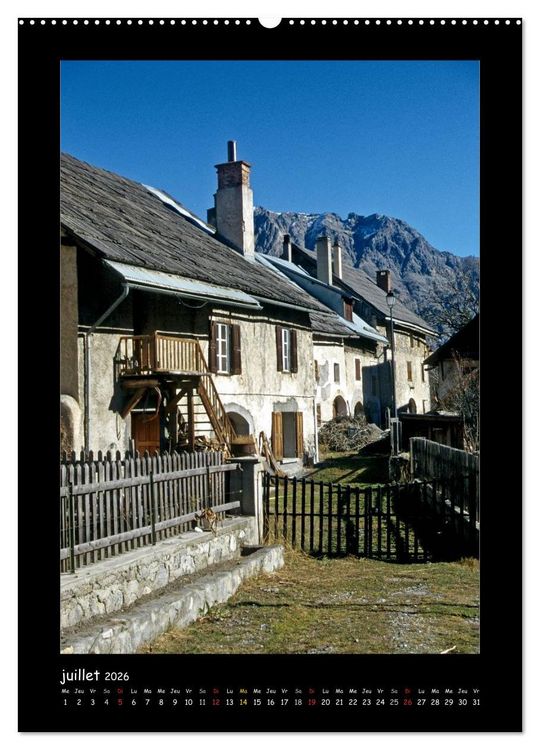 Produktbild: La vall&eacute;e de la Clar&eacute;e Hautes-Alpes (Calendrier mural 2026 DIN A2 horizontal) calendrier de bureau