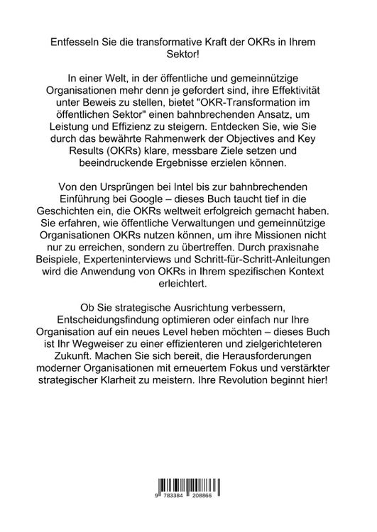 Produktbild: OKR-Transformation im &ouml;ffentlichen Sektor
