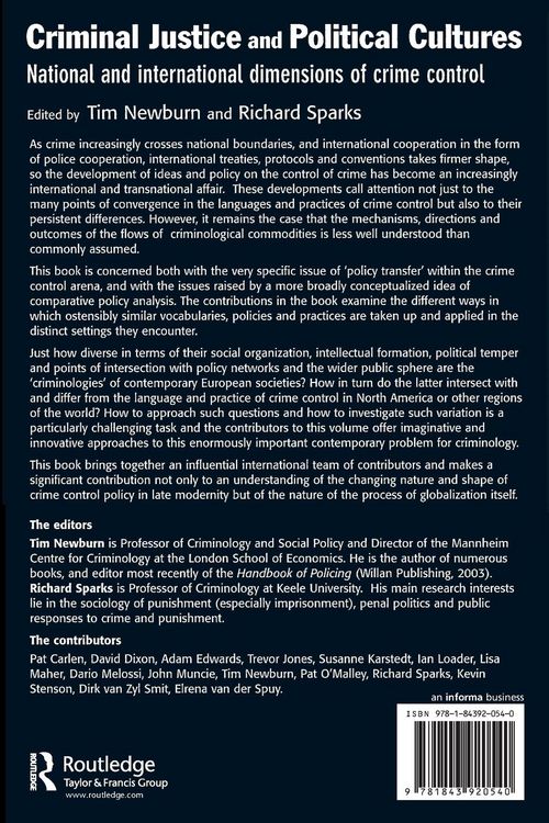 Produktbild: Criminal Justice and Political Cultures