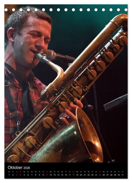 Produktbild: Jazz Momente - Kalender 2026 - (Tischkalender 2026 DIN A5 hoch), CALVENDO Monatskalender